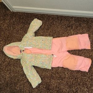 Toddler girls size 3T Columbia ski coat and bib set